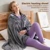Wearable Heating Electric Blanket Shawl 3 Heated Level Throw Blanket 5v USB Charging Coral Velvet 8 Heated Areas Fast Heating