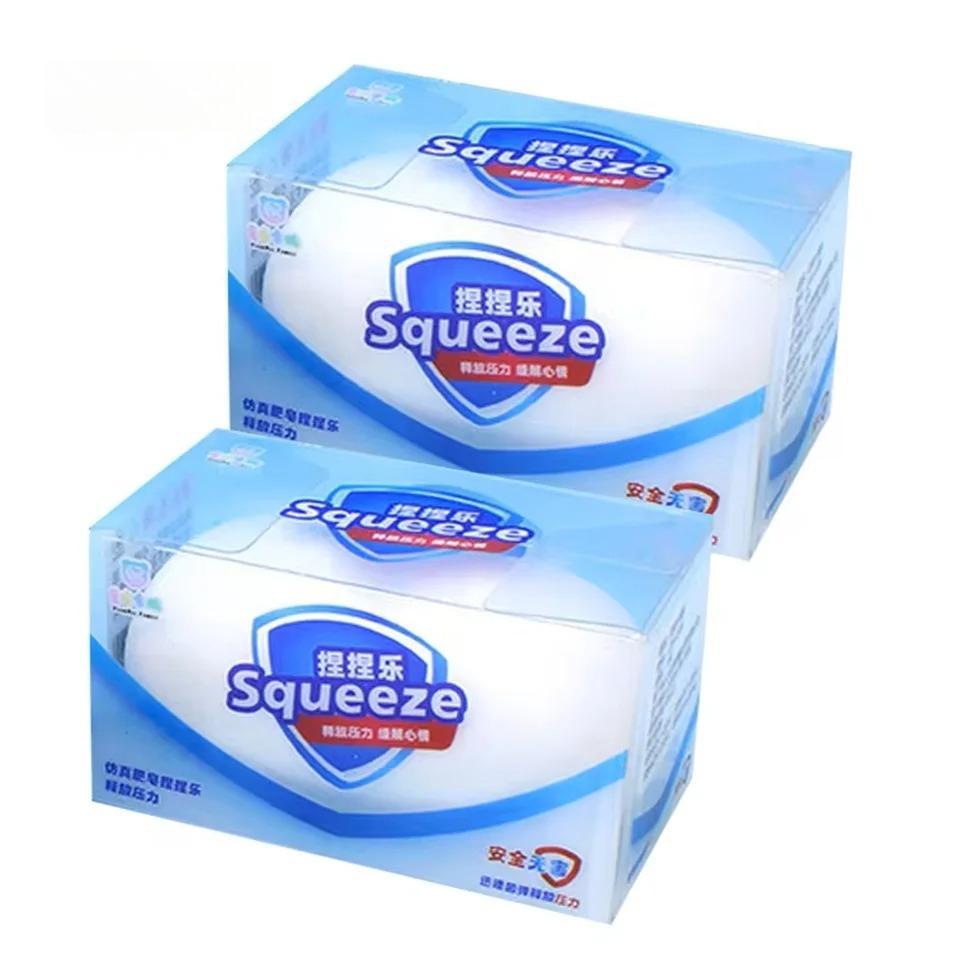 ASMR Anti Stress Fidget Toy Set 5pcs Crunchy Squeeze Soap Ball Squishy Round Blocks Stress Ball for Kids and Adults