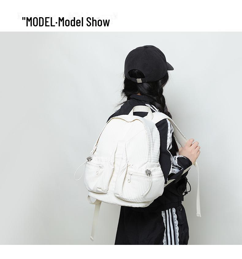 2025 Spring/Summer Women's Lightweight Waterproof Wrinkled Backpack – Small Commuter Travel & School Bag