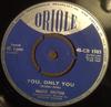7-дюймовая пластинка БОББИ БРИТТОН - Ты, только ты 45CB1503 Oriole 1959 Великобритания Поп Б/У