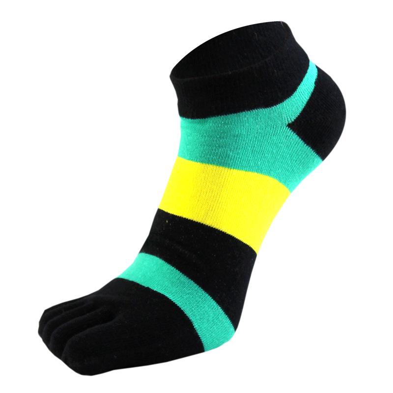 Men's Five-Toe Cotton Low-Cut Socks - Short Tube Style for Spring & Summer