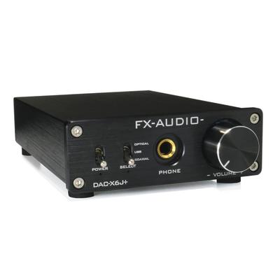 FX-AUDIO- DAC-X6J+ [Черный] Высокопроизводительный усилитель для наушников, ЦАП высокого разрешения, Оптический, Коаксиальный, Цифровой, USB, До 24 бит 192 кГц