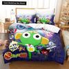 3D Kawaii Cartoons Bed Sheet Keroro Frog Bedding Set Single Twin Full Queen King Size Bed Set Adult Kid Bedroom Duvet Cover Sets