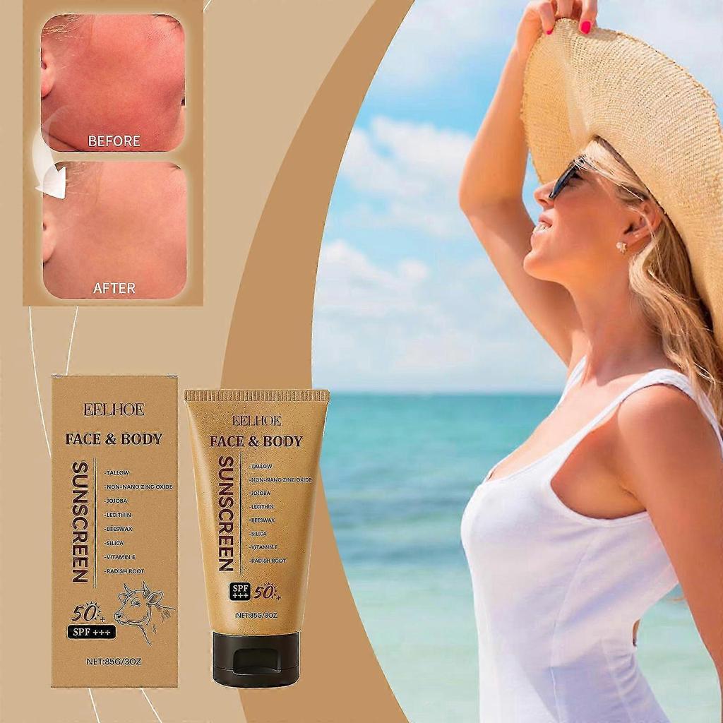 2x Сало Солнцезащитный Крем SPF50 Защита от УФ Лучей Натуральный Органический Увлажняющий Уход за Кожей Изолирующий Солнцезащитный Крем для Лица и Тела