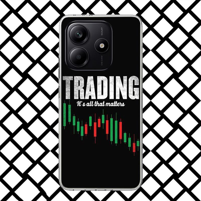 Trade Investment Forex Stock Market Phone Case for Xiaomi Redmi Note 15 14 14S 13 12 12S 11 Pro Plus 11E 11T 11S 10S 5G Soft Cov