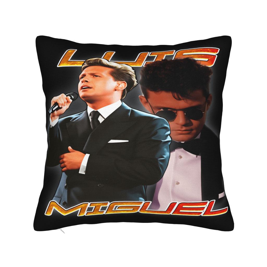 Singer L-Luis M-Miguel Pillow Cover Retro Trendy Pillow Case For Sofa Couch Bed Living Room Soft Pillowcases Birthday Present