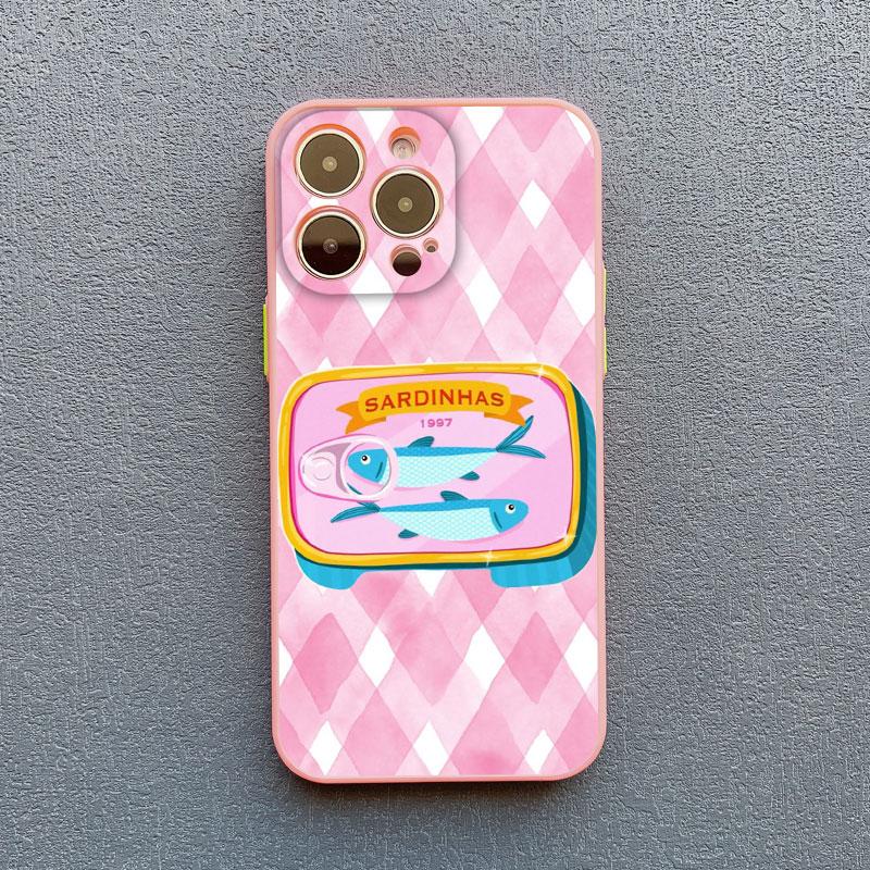 Красочная Сардина Лобстер Рыба Морское Животное DIY Чехол для Телефона Для IPhone 15 16 14 Pro Max Plus 13 Mini 12 11 Pro Max XR XS X SE Чехол