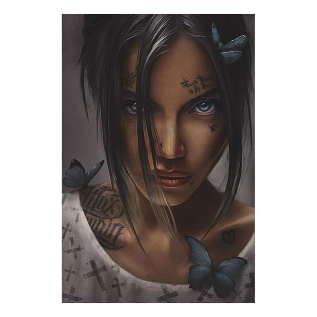 Очаровательная татуировка, сексуальная африканская девушка, постер, скандинавская красавица, женские принты, декор для дома, холст, настенная живопись для гостиной