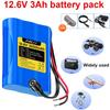 Оригинальный аккумулятор 12,6 В 12 В/12,6 В Перезаряжаемый литий-ионный аккумулятор 3 Ач 12 В портативный аккумулятор для устройств RC автомобиль лодка DIY робот
