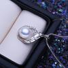 LSOOYH 8-9mm Single Pearl Freshwater Cultured Pearl Pendant Silver Color Dainty Necklaces Jewelry Gift For Women