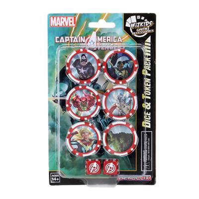 Набор игральных костей и жетонов Marvel Captain America and the Avengers