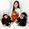 Как настоящий зоопарк Животное Обезьяна Плюшевая Игрушка Набитый Орангутан Шимпанзе Длинный Мех Пушистый Плюшевый Компаньон Мужской Подарок