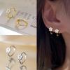 Корейская мода Свежий цветок Эмалевые серьги-кольца для женщин Капающее масло Серьги-хуггис Шарм для девушки Милые уши Вечеринка Украшения Подарок