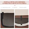 Foldable and Padded Pet Carrier for Dogs and Cats 61x46x51cm Coffee