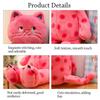 Plush Stuffed Animal Pillow Polka Dot Cat Animal Plush Toy Creative Plush Cat Doll  Sleeping Gift
