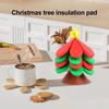 Silicone Trivets with Stand Christmas Tree Insulation Mat Festive Pot Holders for Kitchen Dining Holiday Gift Idea