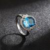 Sace Gems Классическое кольцо из медного сплава с бабочкой и синим цирконом, женские украшения, свадебный подарок, вечеринка
