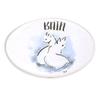 [R6541] - Ceramic Door Plate 'Cats' Gray White (Bath) - 12x8cm