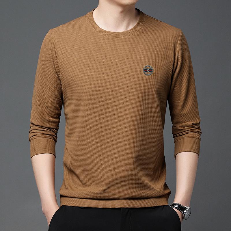 Winter Men'S Young And Middle-Aged Round Neck Long-Sleeved Casual Simple Comfortable Soft Knitted Sweater