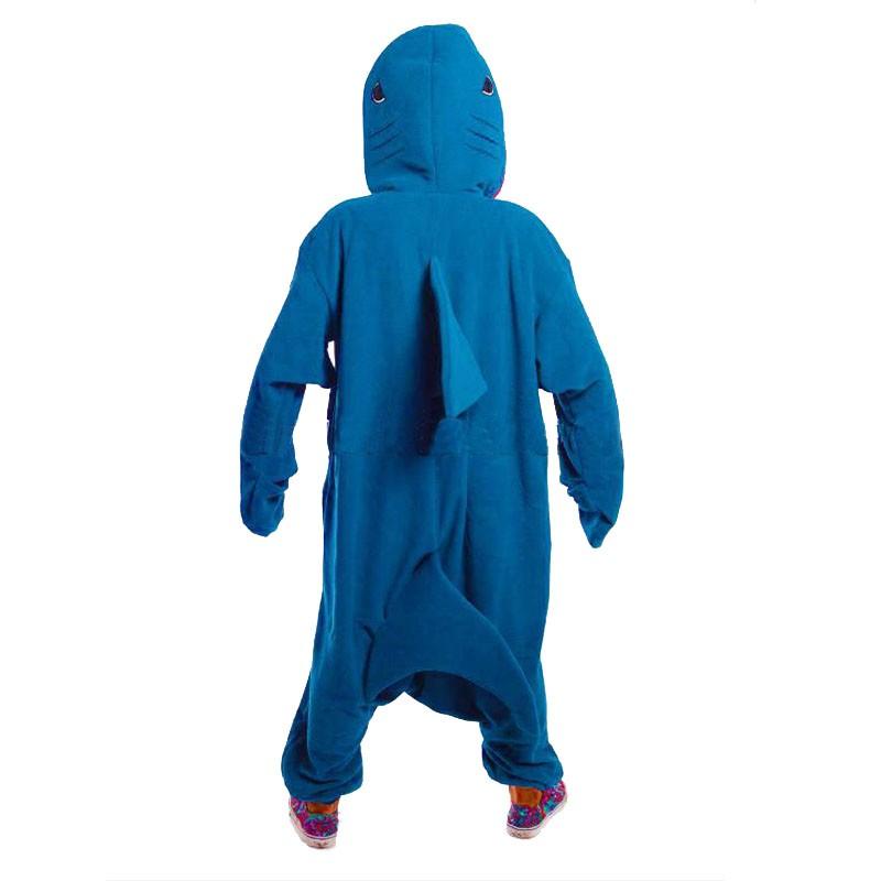 Shark Pijama Winter Warn Animal Cosplay Polar Fleece Kigurumi Onesie Pajamas for Men and Women Autumn