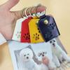 Puppy Pet Hair Storage Bag Keyring Dogs Paw Pendant Pet Hair Keychain Hanging Accessory