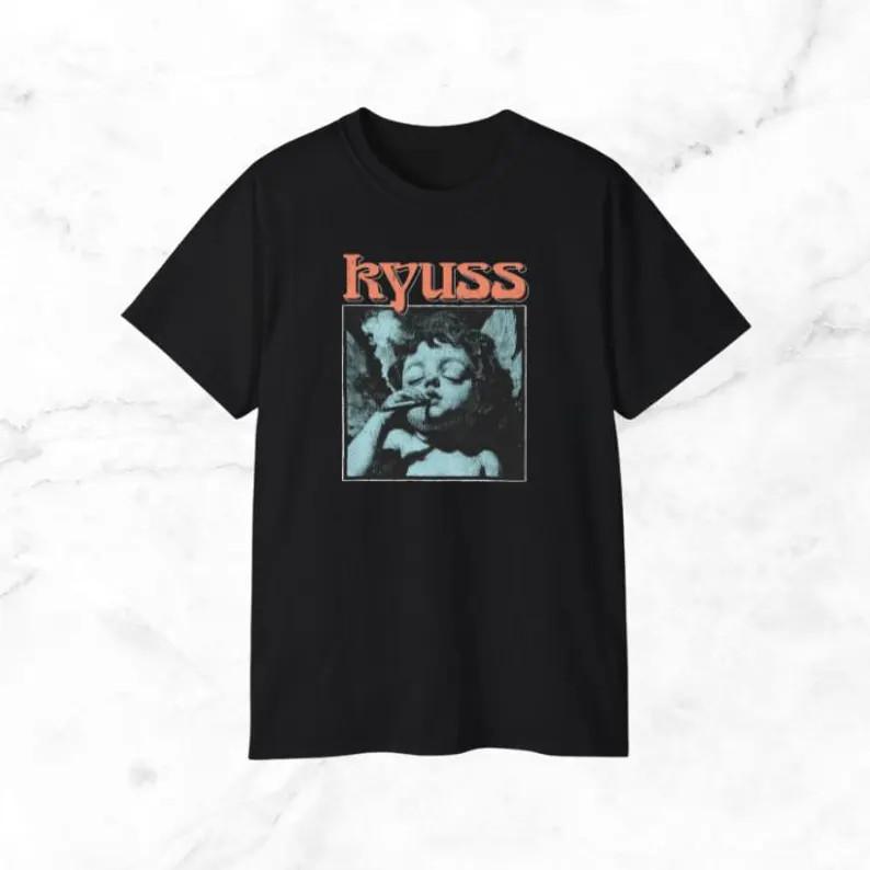 New 90s Kyuss Band Vintage One Side Tee Shirt Black Full Size NZ309