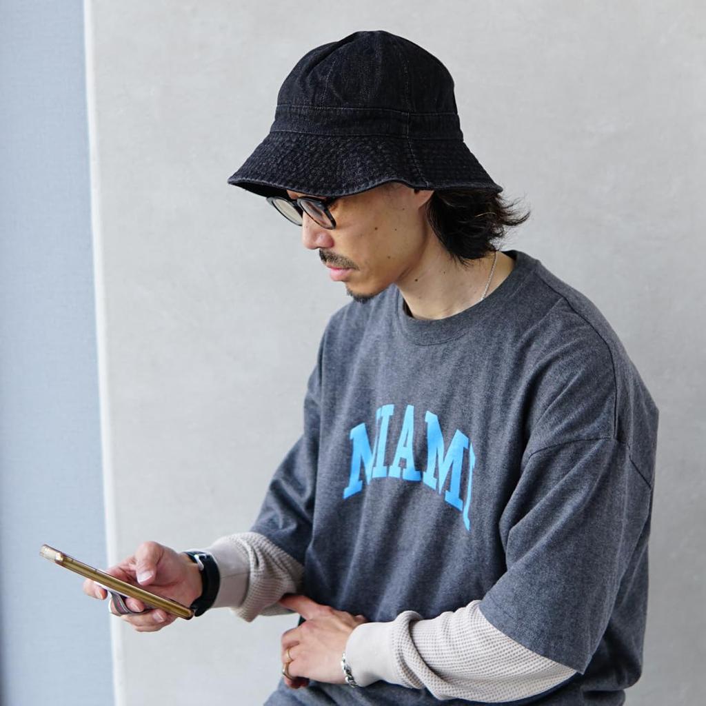 Джинсовая шляпа Metro Hat Bucket Hat Casual Outdoor [PENNANT BANNERS] Мужская [Синяя/Размер 58 см] (ПБ073)