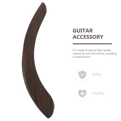 HEALLILY Guitar Armrest, Ebony Wood, Acoustic Guitar Spare Part for Maximum Tone, Stringed Instrument Accessories for Classical Folk Guitar, Size Smal