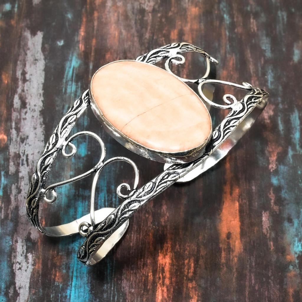 Оранжевый авантюрин, драгоценный камень ручной работы, стерлинговое серебро 925 пробы, регулируемый ювелирный браслет на День Благодарения