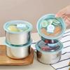 1/2Pcs Round Leak-proof Lunch Box Stainless Steel Food Preservation BoxHeat Resistant Sealed Food Storage Tank Kitchen Tableware