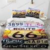 Historic Route 66,Mother Road,mãe Estrada Style Duvet Cover Pillow Case Bedding Set Quilt Cover Double Bed Home Textile