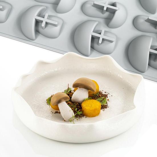 Форма для торта в форме гриба, форма для выпечки, 16 сеток, антипригарная силиконовая форма, инструмент для украшения выпечки для домашней кухни