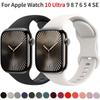 Силиконовый ремешок для Apple Watch Band 45мм 41мм 44мм 40мм 49мм Серия 10 46мм 42мм Браслет для iWatch Ultra 9 8 7 6 5 4 SE2 Ремешок