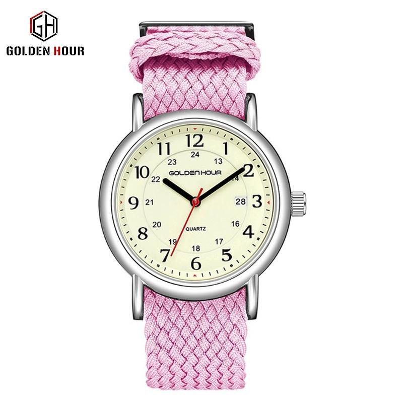 New Men's Fashion Sports Watch 39mm Neutral Analog Watch Nylon Strap-Simple Design-Waterproof-Suitable for Both Men and Women