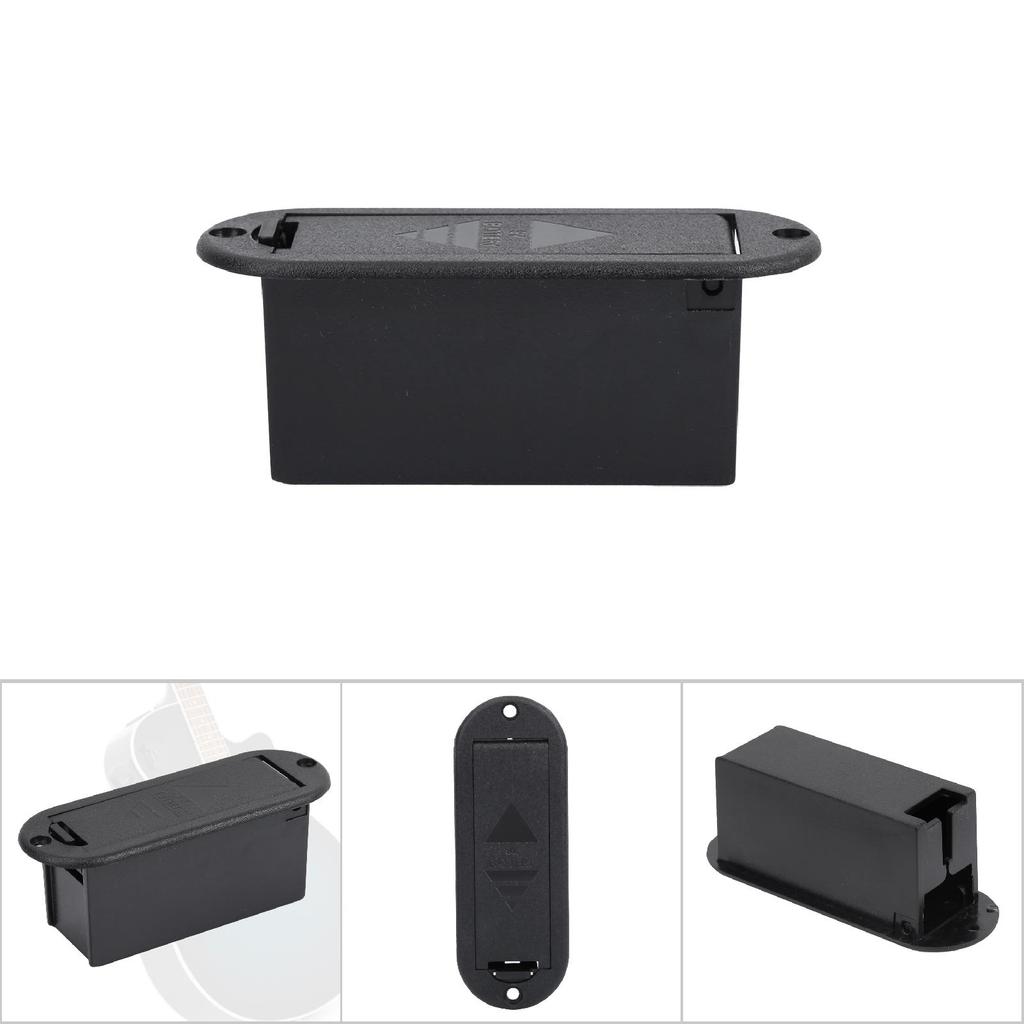 PU кожа электрогитара бас звукосниматель 9V батарейный отсек держатель чехол сумка органайзер коробка (# 02)