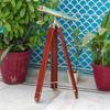 Nautical Gold Finish Brass Antique Binocular With Wooden Tripod Stand Gift