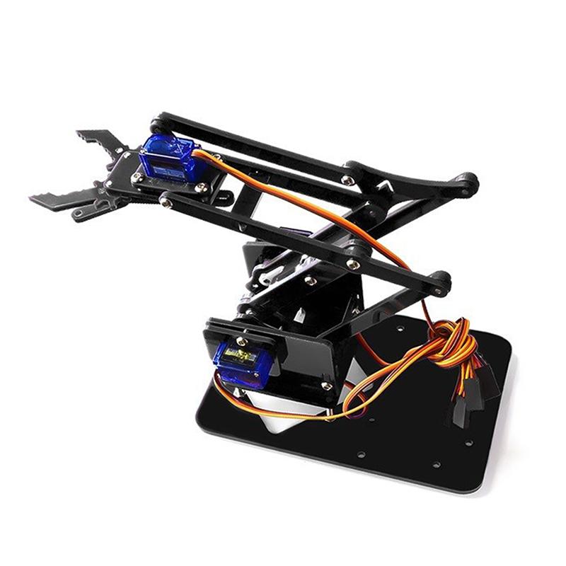 4 Dof Разборка Акриловая Механическая Рука Робот Манипулятор Коготь Для Изготовителя Обучающий Набор Для Сделай Сам