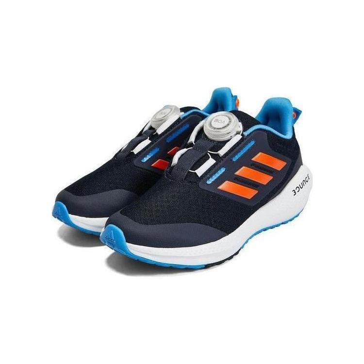 adidas Eq21 Run 2.0 Беговые кроссовки с системой Boa, амортизацией Bounce, устойчивые к истиранию и ударам, низкие, детские, Черно-оранжево-синие, GZ4520