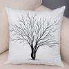 Скандинавский стиль Чехол для подушки с зелеными листьями Декор Мультяшный принт дерева Наволочка для дивана Дома Автомобиля 45х45см Мягкая плюшевая наволочка