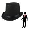 Elegant Black Top Hat Fabric Jazz Cap Fashion Magician Hat Kids Adult