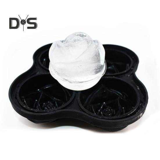 Силиконовая форма для лотка для кубиков льда, форма розы, защита от разливов, коктейли, неувядаемая форма для лотка для льда