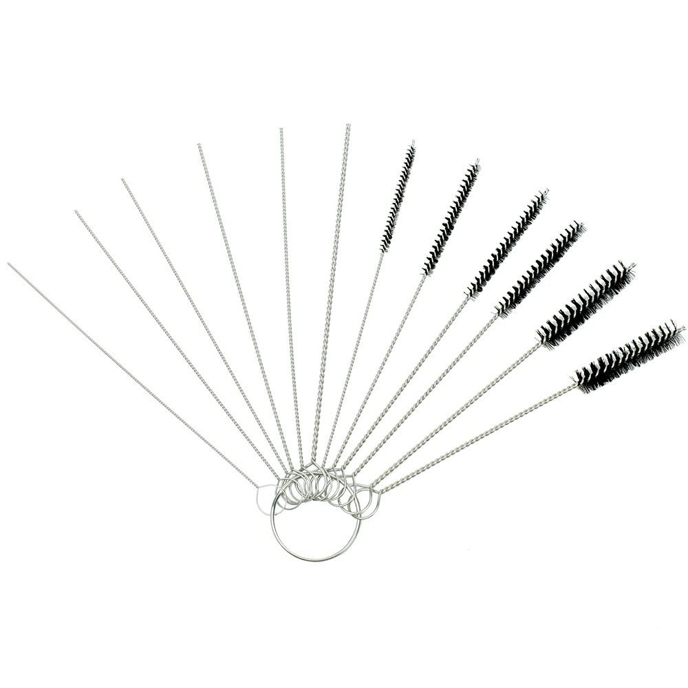 Набор из 15 щеток для чистки карбюратора с очистителями форсунок распылителя - иглы из нержавеющей стали и нейлоновые щетки