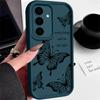 Shockproof Butterfly Print Protection Phone Case for Samsung S25 S24 FE S23 Ultra S22 Plus S21 A16 A56 A55 A36 A35 A15 5G Soft Silicone Matte Shell
