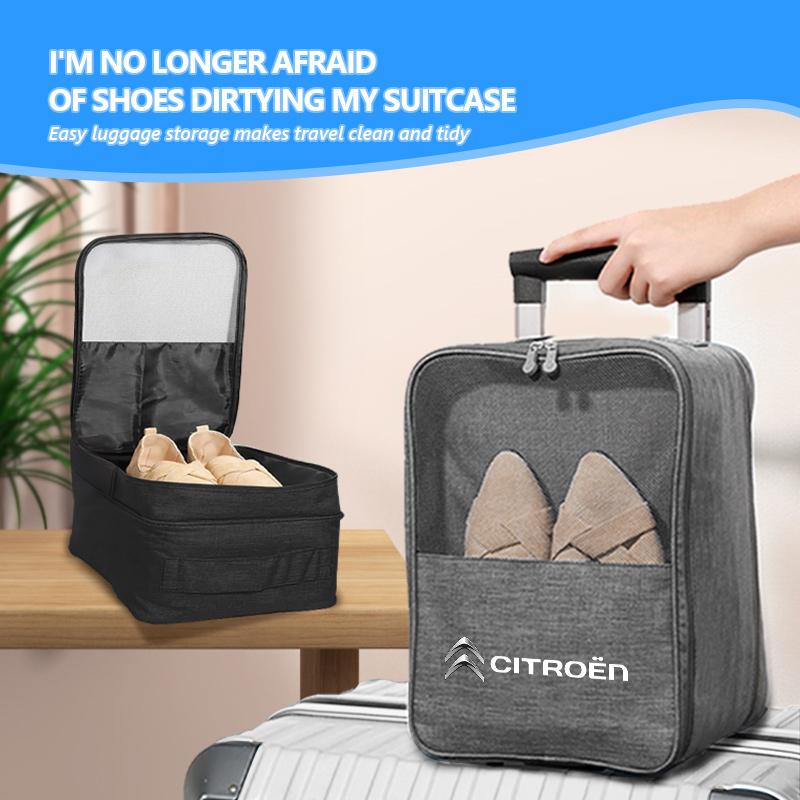 KDXF2 Dustproof Oxford Folding Shoes Storage Bag Travel Organizer Pouch For Citroen Jumper Celysee Cactus Picasso Aircross Saxo Grand