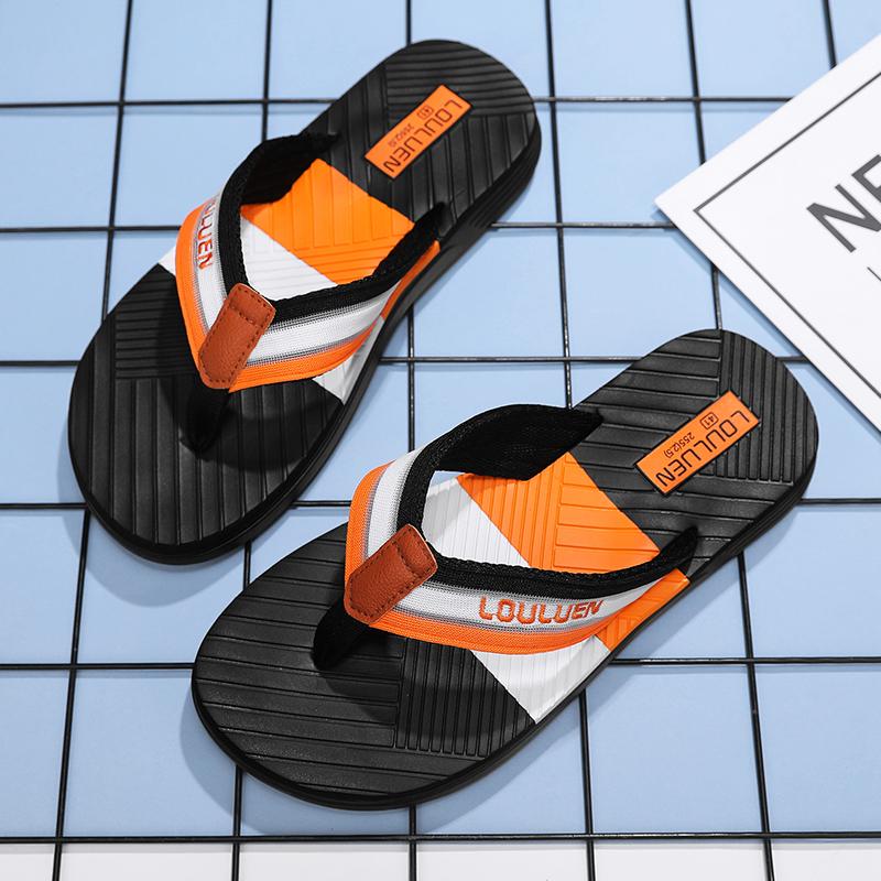 Модные летние тапочки мужские шлепанцы пляжные сандалии нескользящие повседневные туфли на плоской подошве 2024 Тапочки домашняя обувь для мужчин уличные тапочки