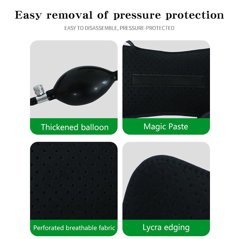 Надувная подушка для поясничной поддержки, портативная, для шеи и плеч, для коррекции осанки, массажная, ортопедического дизайна для облегчения боли в спине