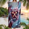 Футбольное пляжное полотенце West Ham United Мягкое из микрофибры Летнее полотенце Быстросохнущее Впитывающее полотенце для пляжа Бассейна Путешествий