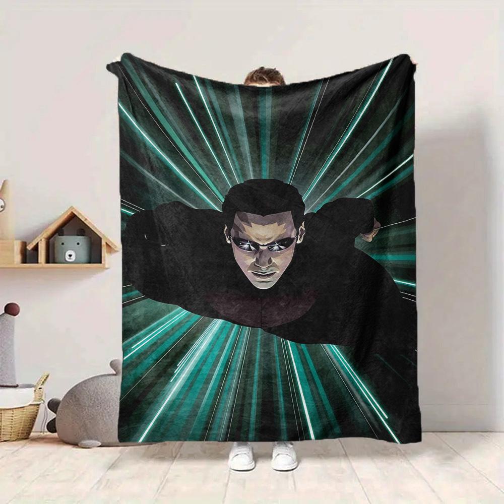 1 шт. Матрица, Нео Плед Легкий Фланелевый Плед Для Дивана, Кровати, Путешествий, Кемпинга, Гостиной, Офиса, Дивана, Кресла И Кровати