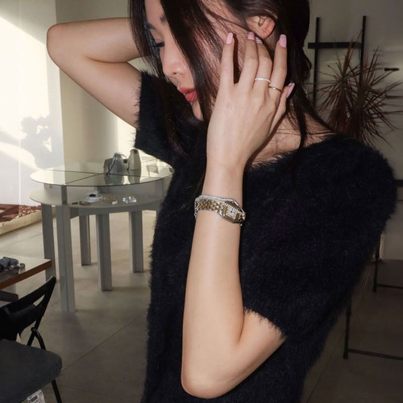 Modernlike 14k Gold-filled Silver 1mm Tennis Ring