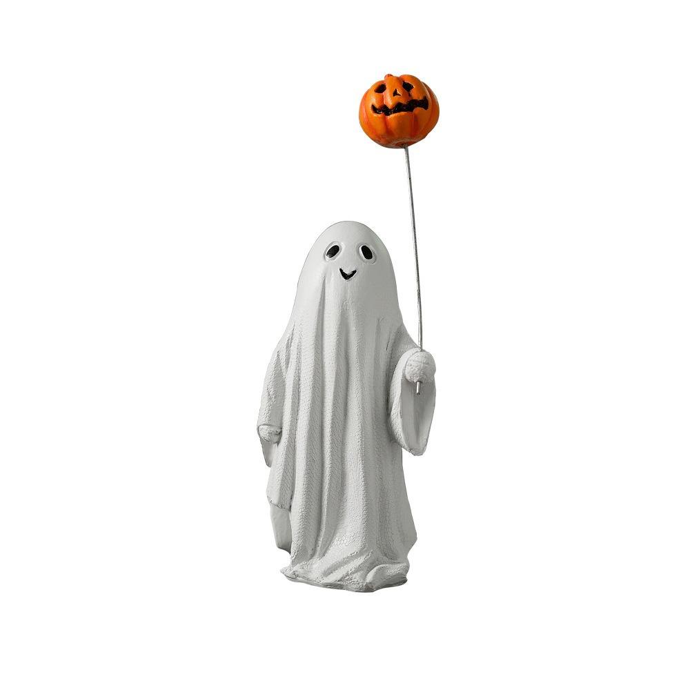 Crafts Resin Ghost Pumpkin Figurine Cute Cartoon Small Sculpture Creative Desktop Ornament Haunted House